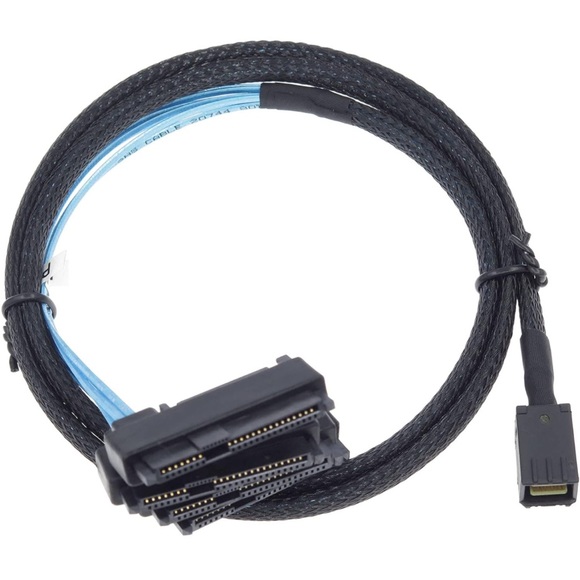 EDIMS Mini SAS to SAS Cable Breakout  HD SFF-8643 to SFF-8482 29Pin Sata Power - Picture 6 of 10